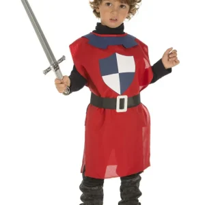 Plastron médiéval rouge pour garçons
