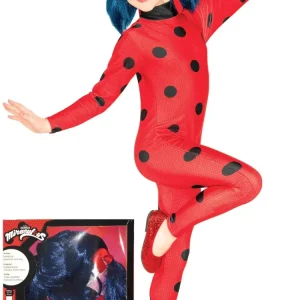 Déguisement de coccinelle avec perruque pour fille