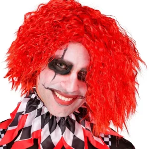 Perruque rouge de clown tueur